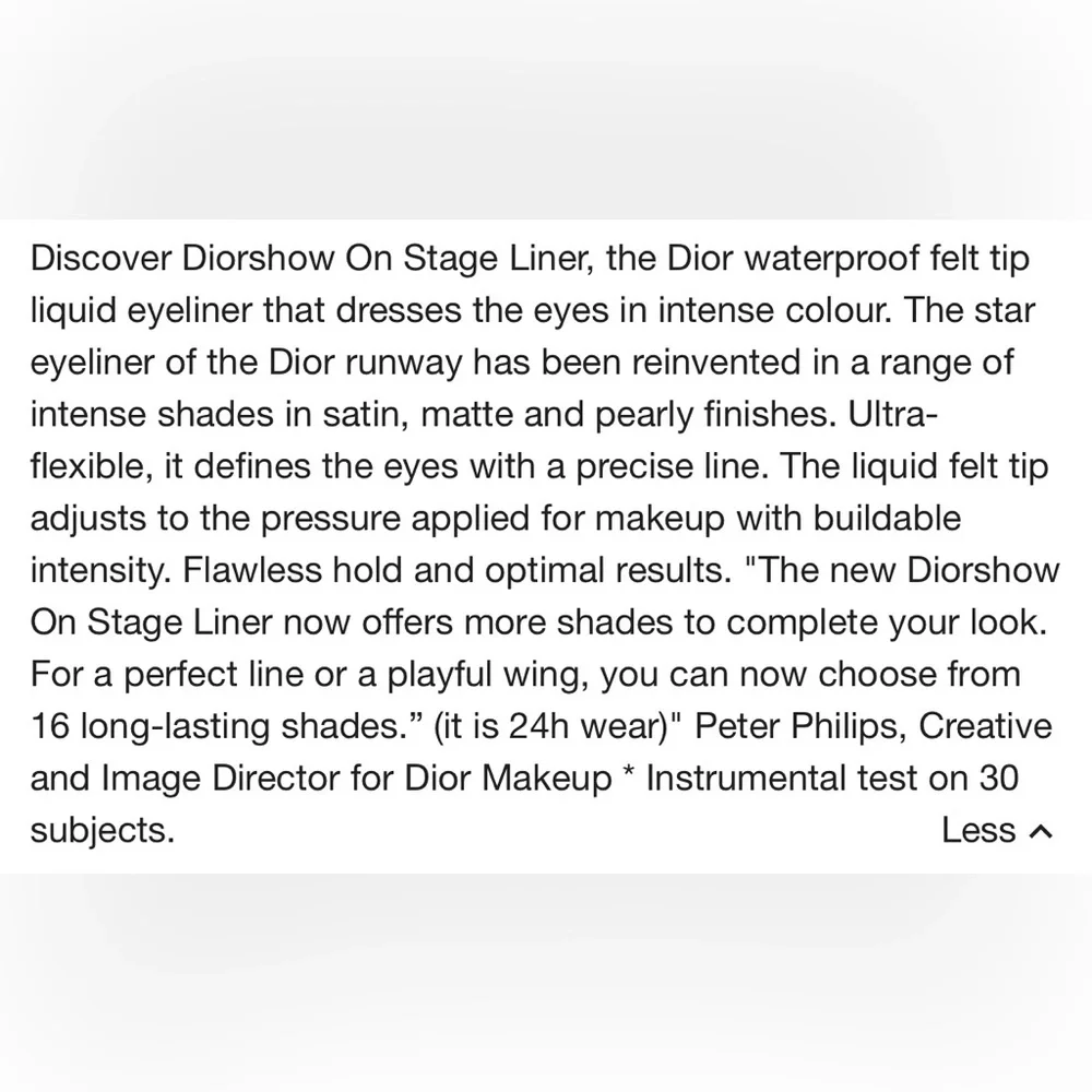 Diorshow On Stage Waterproof Liquid Eyeliner, 091 Matte Black